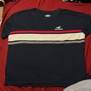 Hollister Dark Blue Cropped Shirt